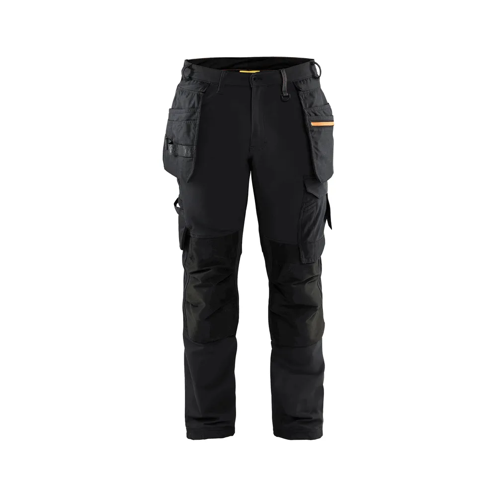 4-Way Stretch Work Pants - 9954-Black/Orange | Blaklader 16221644