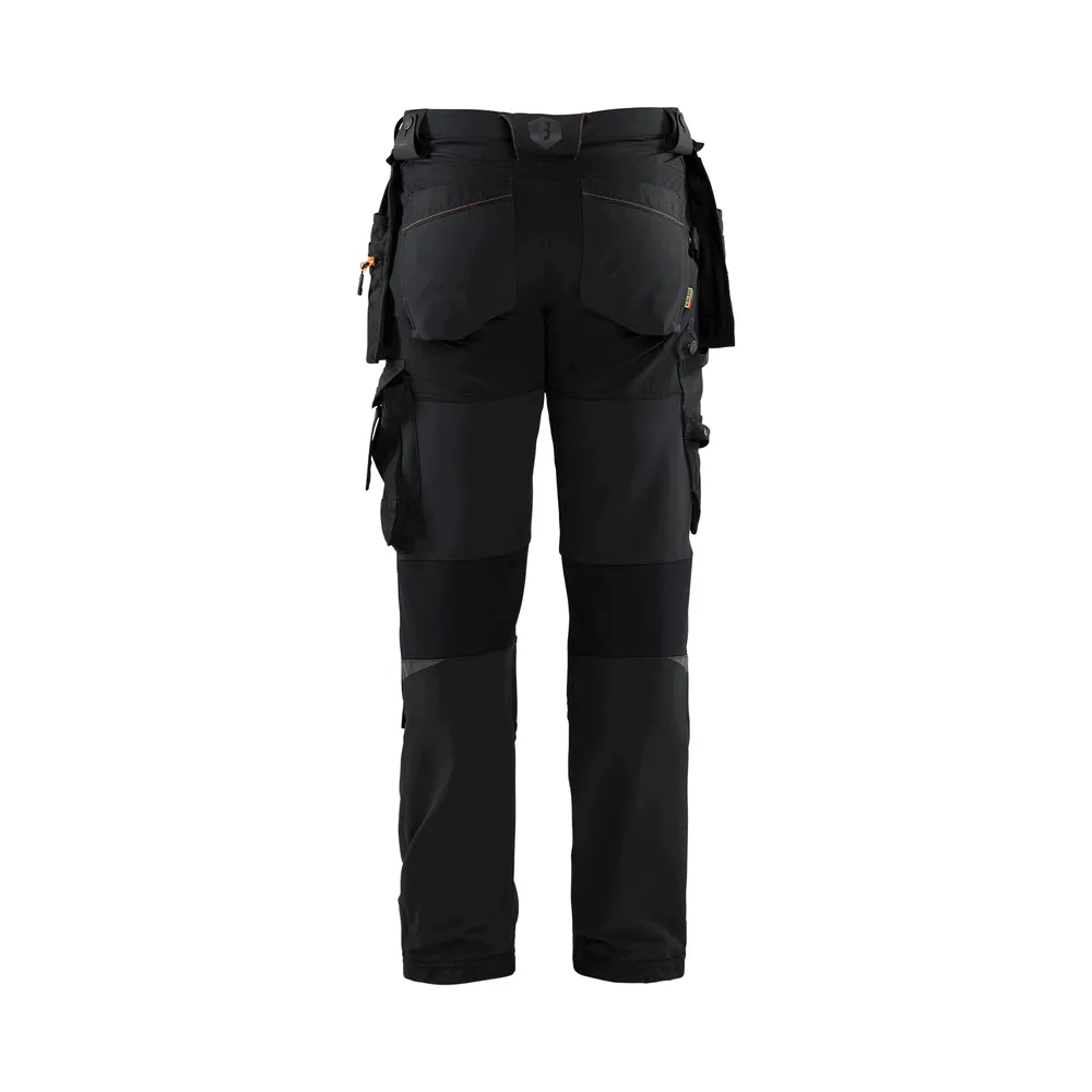4-Way Stretch Work Pants - 9954-Black/Orange | Blaklader 16221644