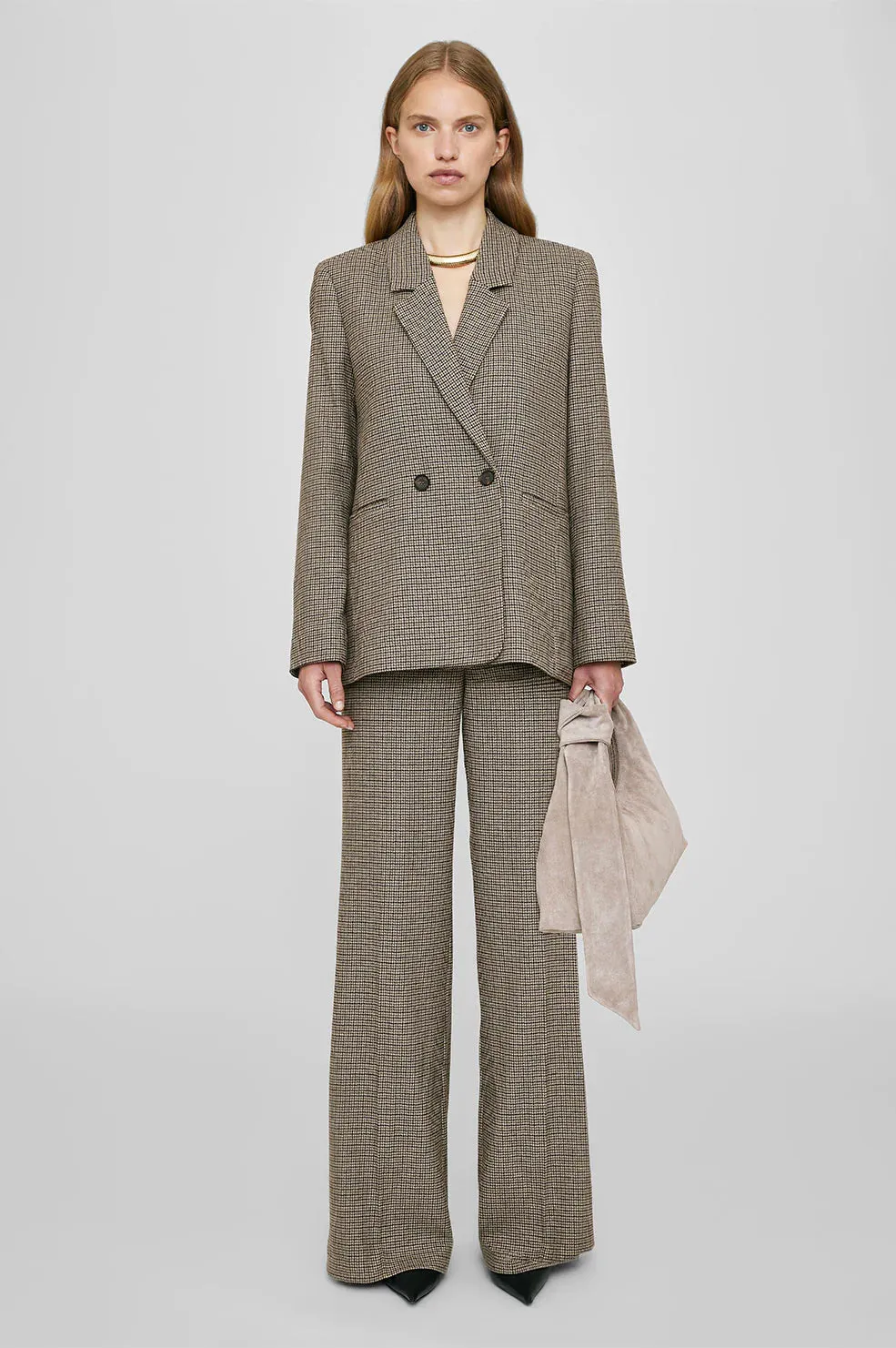 AB Lyra Trouser - Mini Houndstooth