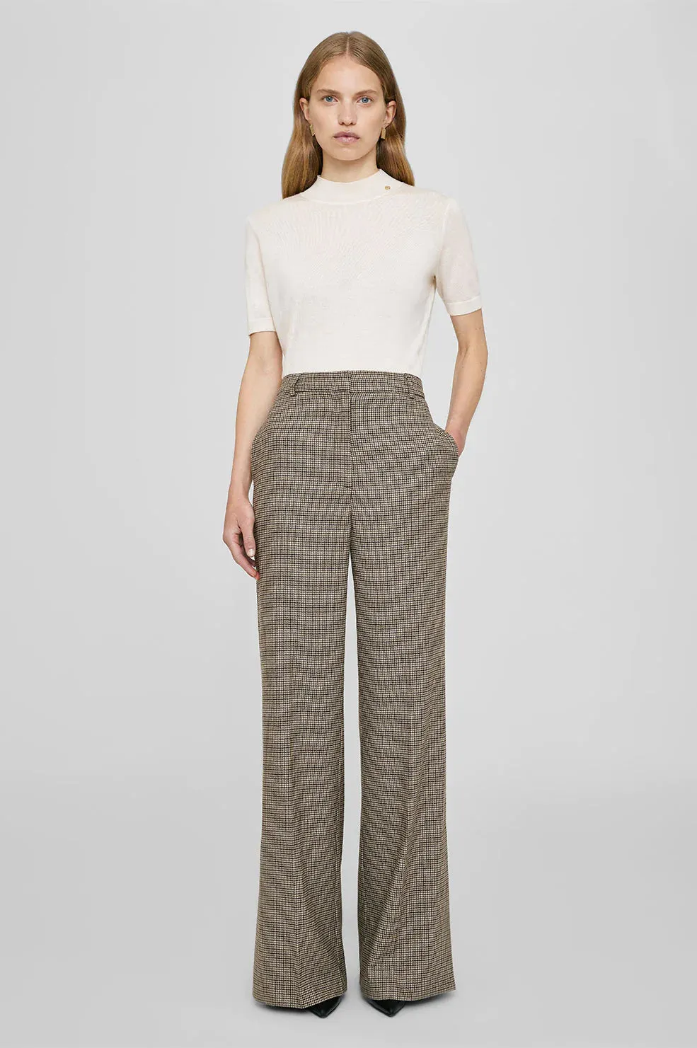 AB Lyra Trouser - Mini Houndstooth
