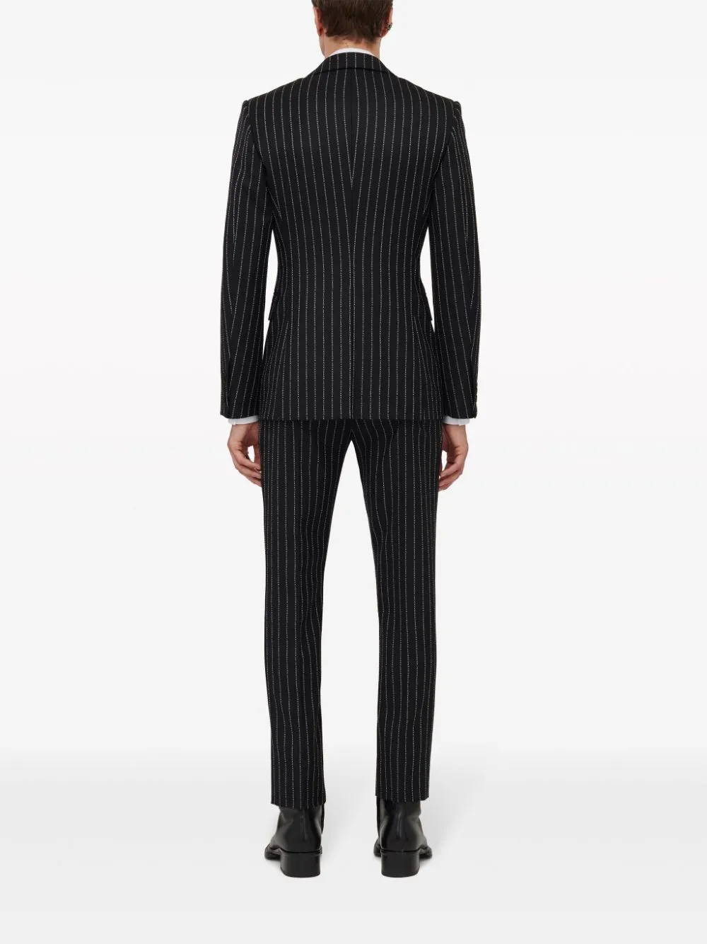 Alexander McQueen pinstriped single-breasted blazer