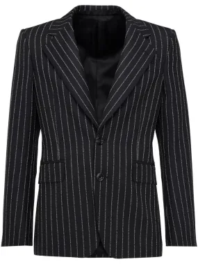 Alexander McQueen pinstriped single-breasted blazer