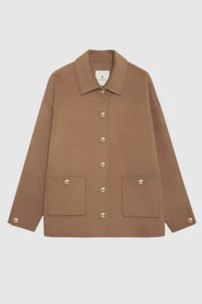 Anine Bing Luca Jacket Camel Cashmere Blend in Camel