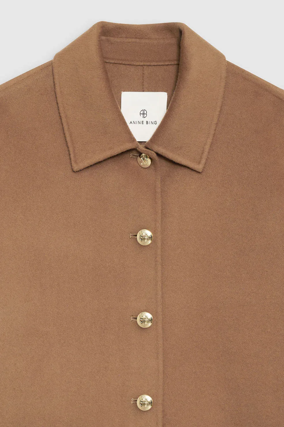 Anine Bing Luca Jacket Camel Cashmere Blend in Camel