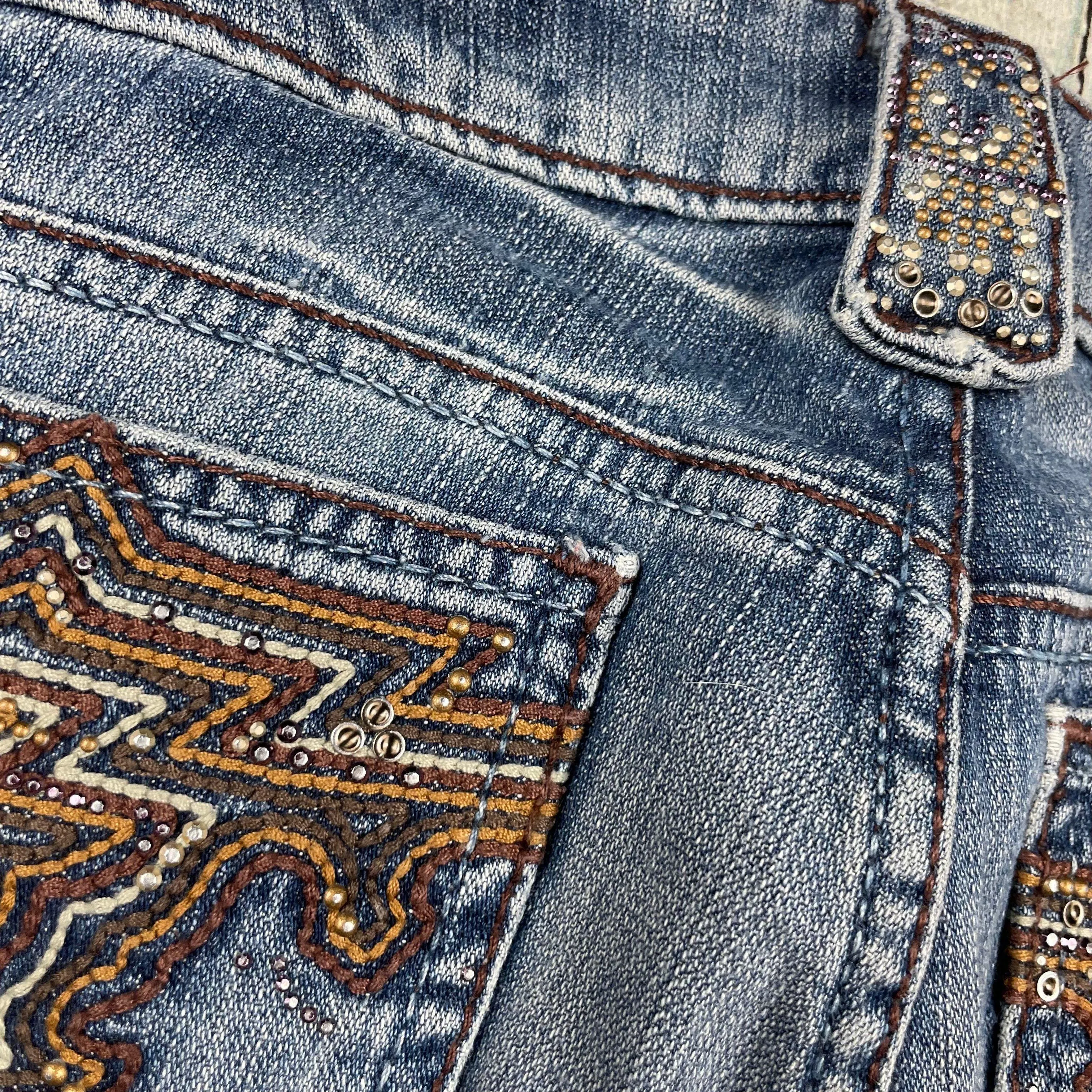Antik Denim USA Embroidered Pocket Slim Fit Jeans- Size 25