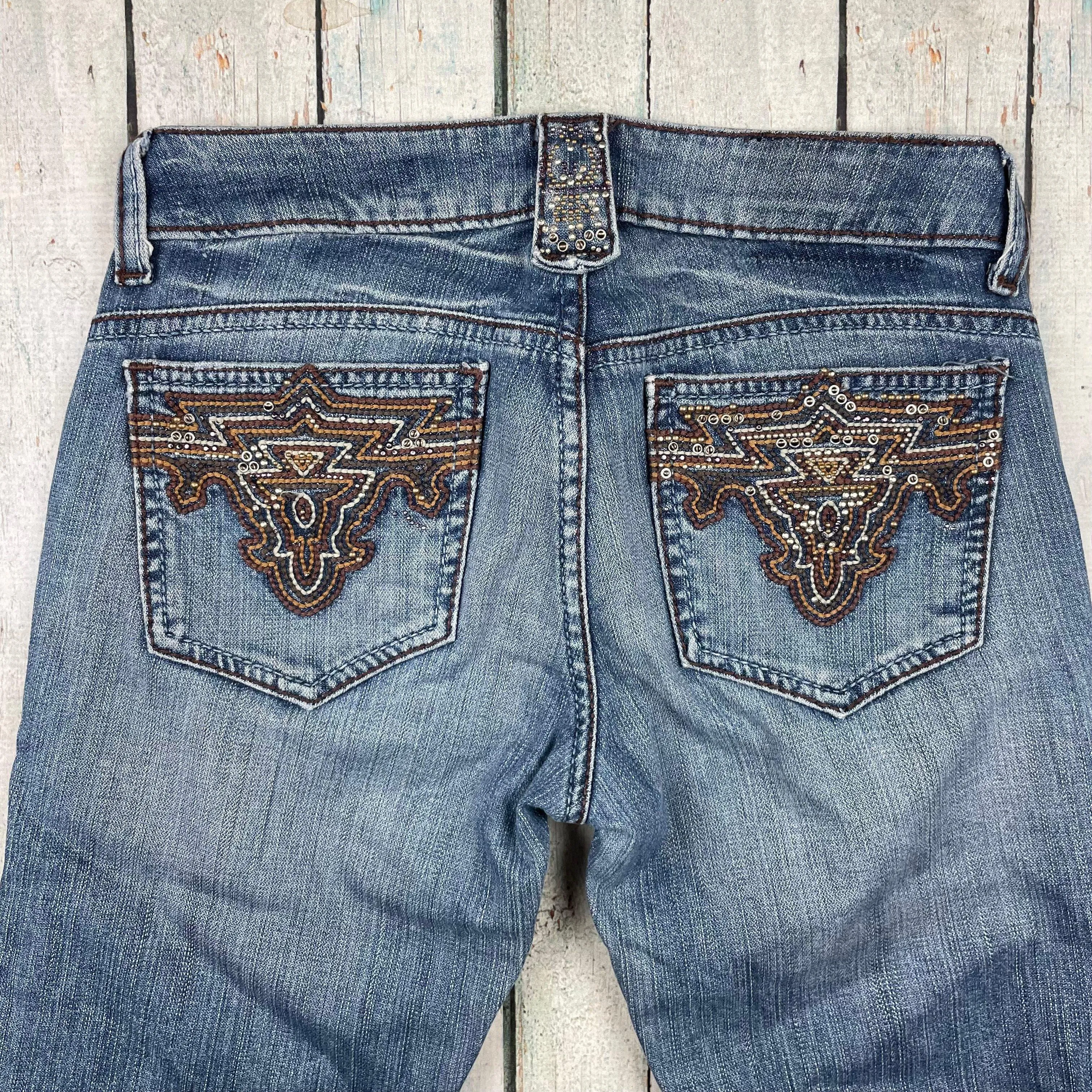 Antik Denim USA Embroidered Pocket Slim Fit Jeans- Size 25