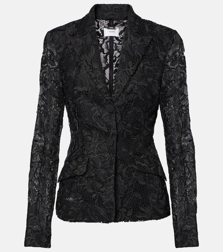 Erdem Floral lace blazer