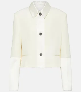 Ferragamo Satin and wool blend jacket