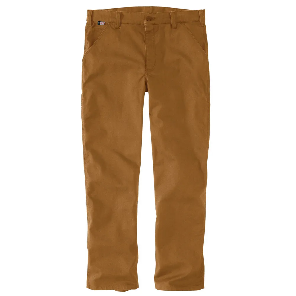 Flame Resistant Rugged Flex Relaxed Fit Duck Utility Work Pant - BRN-Carhartt Brown | Carhartt 105014