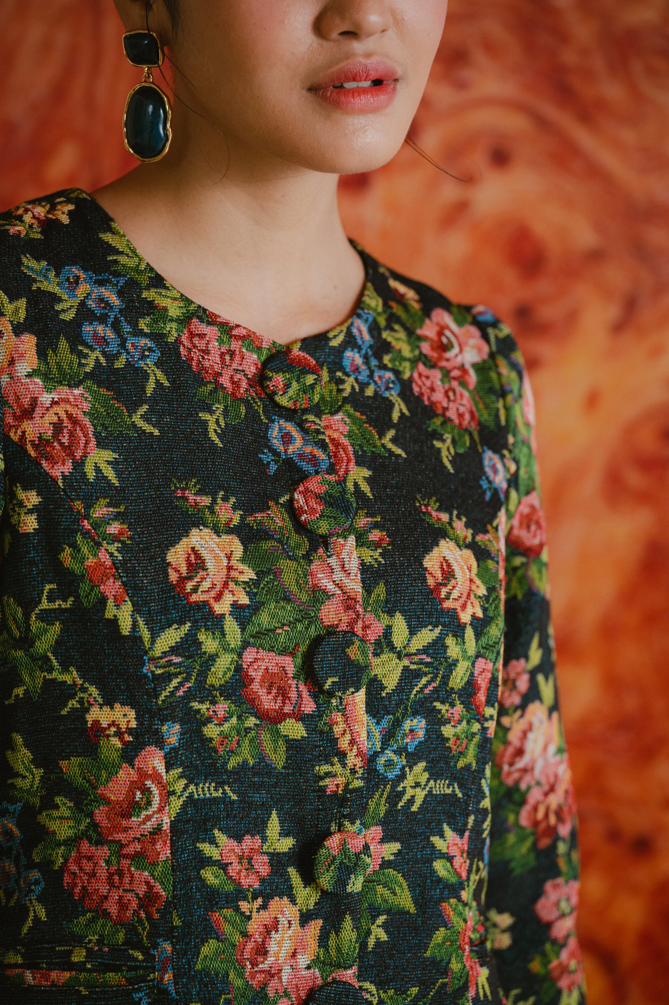 Heritage Brocade Waistcoat in Earl Grey