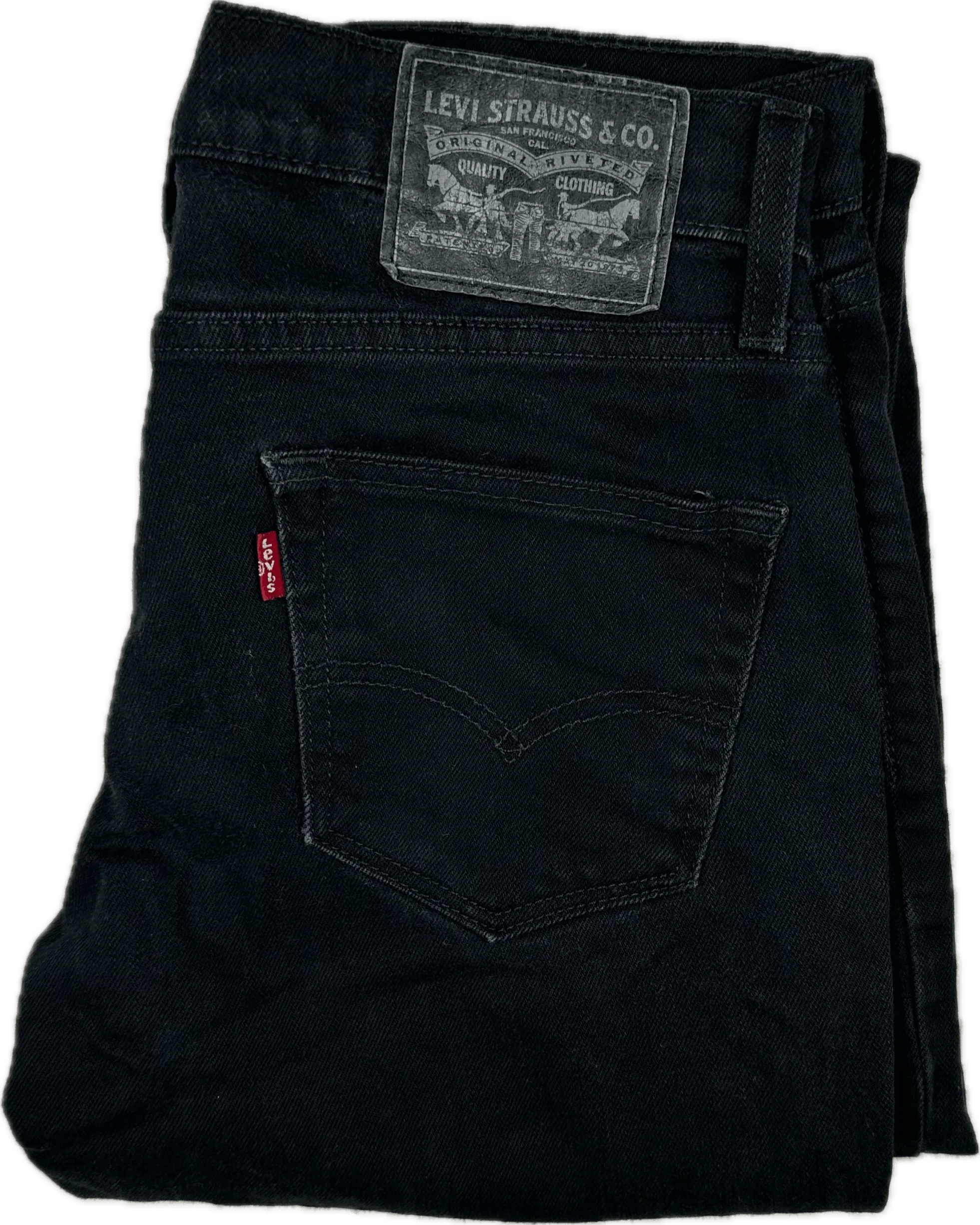 Levis Mens Black Classic Low Rise Jeans - Size 30S