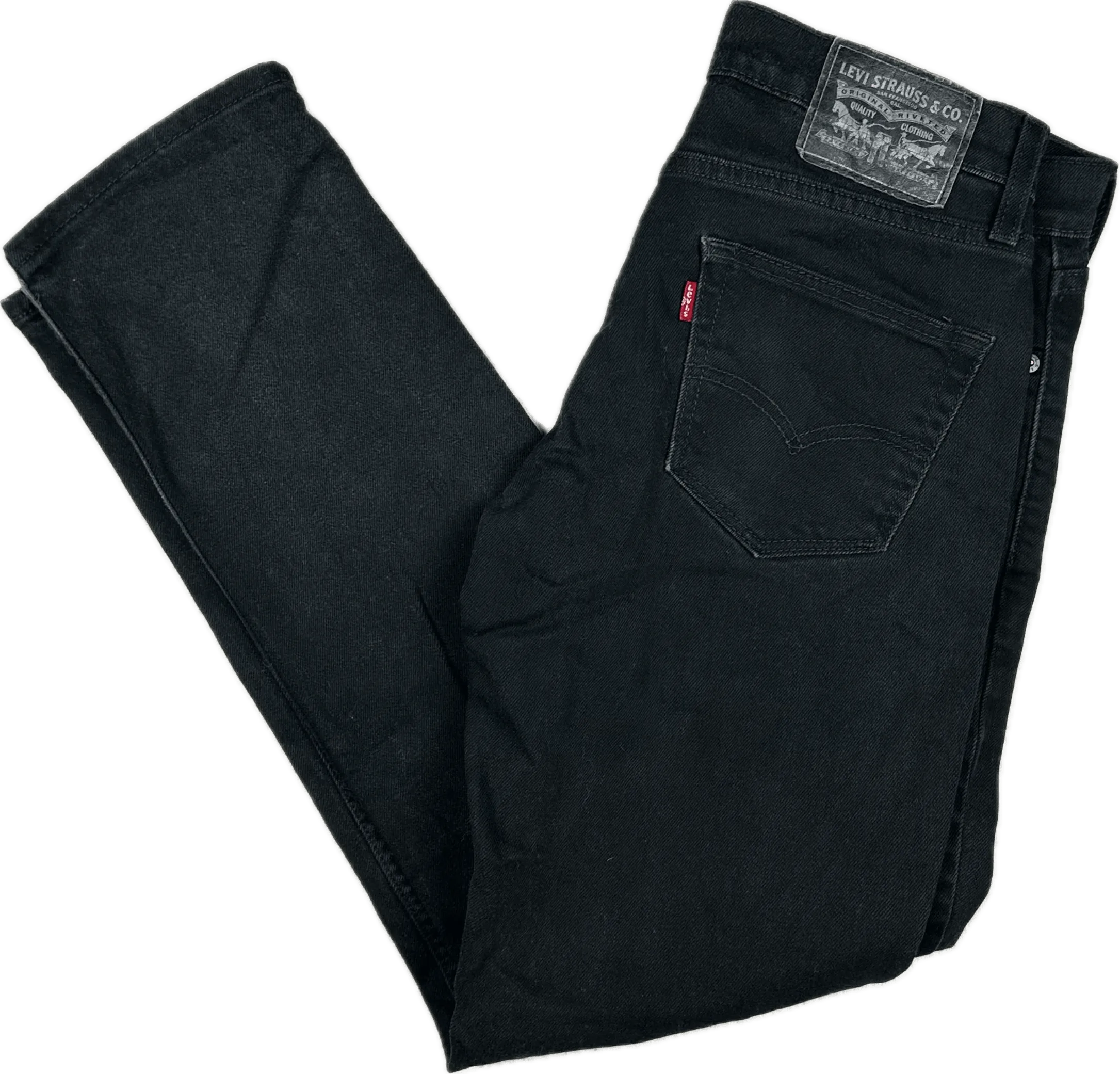 Levis Mens Black Classic Low Rise Jeans - Size 30S