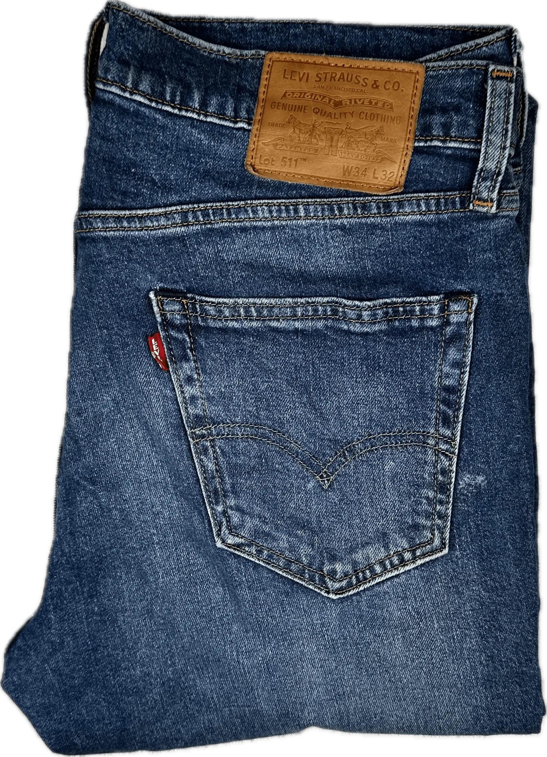 Levis Premium Slim Straight 511 Men's Denim Jeans - Size 34/32
