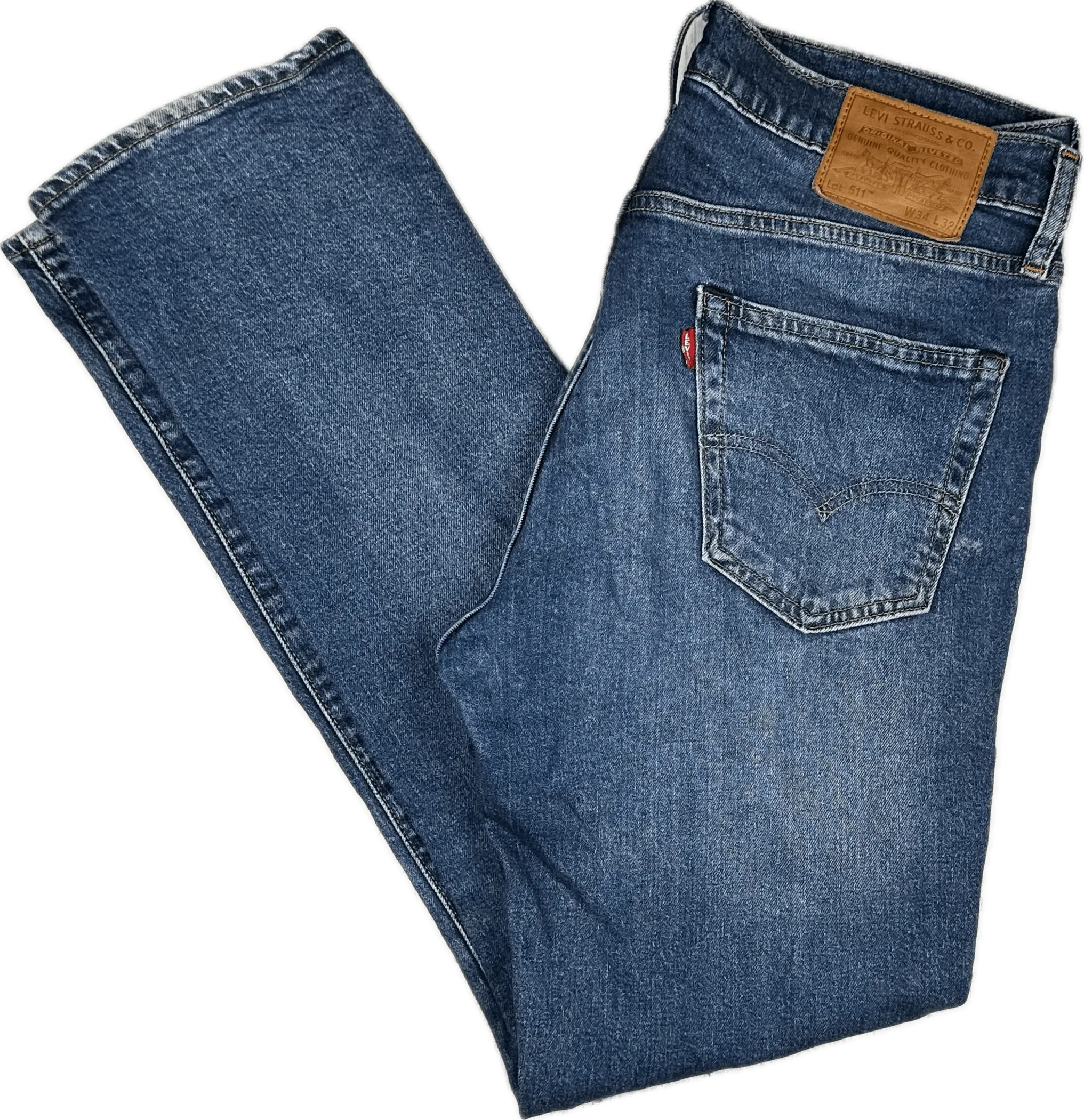 Levis Premium Slim Straight 511 Men's Denim Jeans - Size 34/32