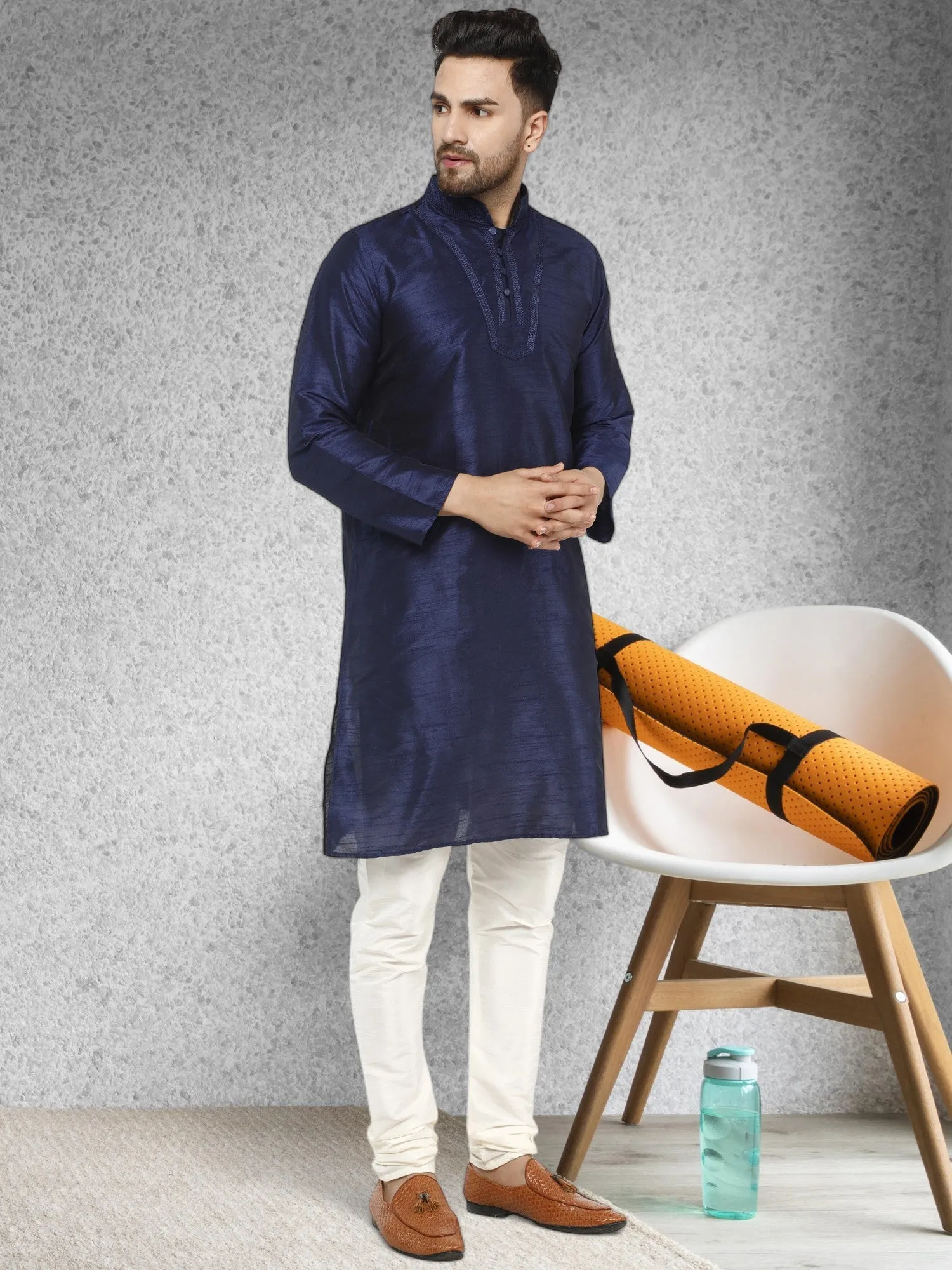 Men's Tunic Kurta Pyjama Traditional Wedding Party Ethnic Dress Set
