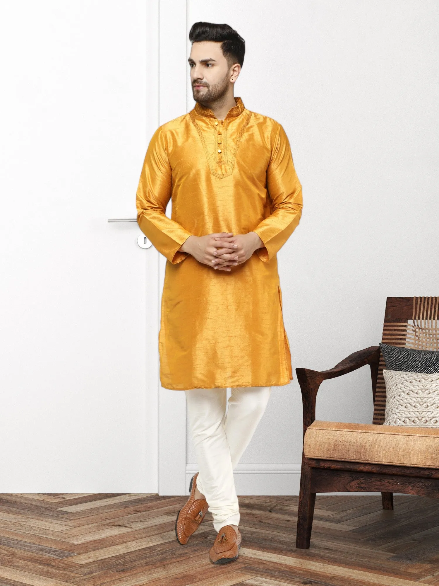 Men's Tunic Kurta Pyjama Traditional Wedding Party Ethnic Dress Set