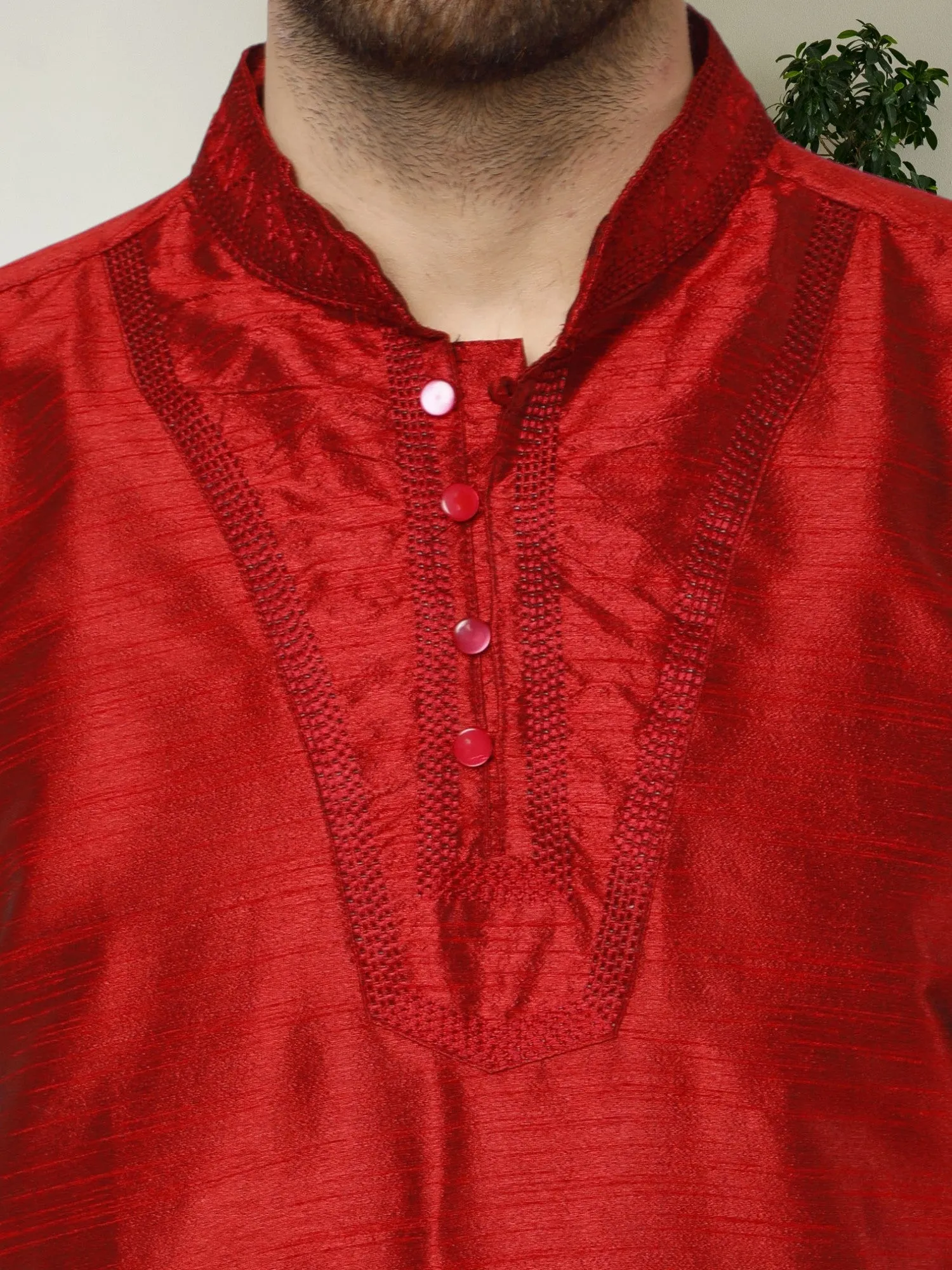 Men's Tunic Kurta Pyjama Traditional Wedding Party Ethnic Dress Set