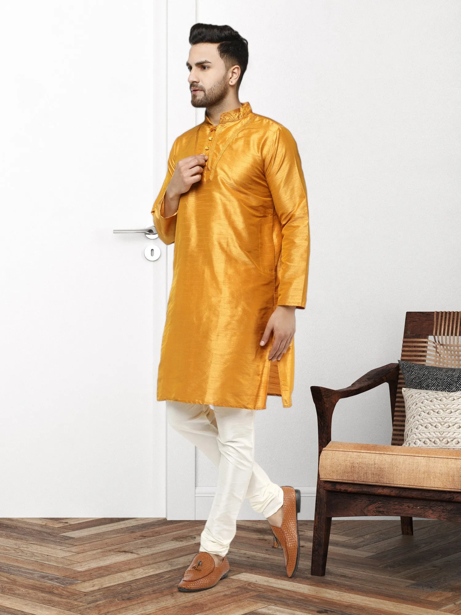 Men's Tunic Kurta Pyjama Traditional Wedding Party Ethnic Dress Set