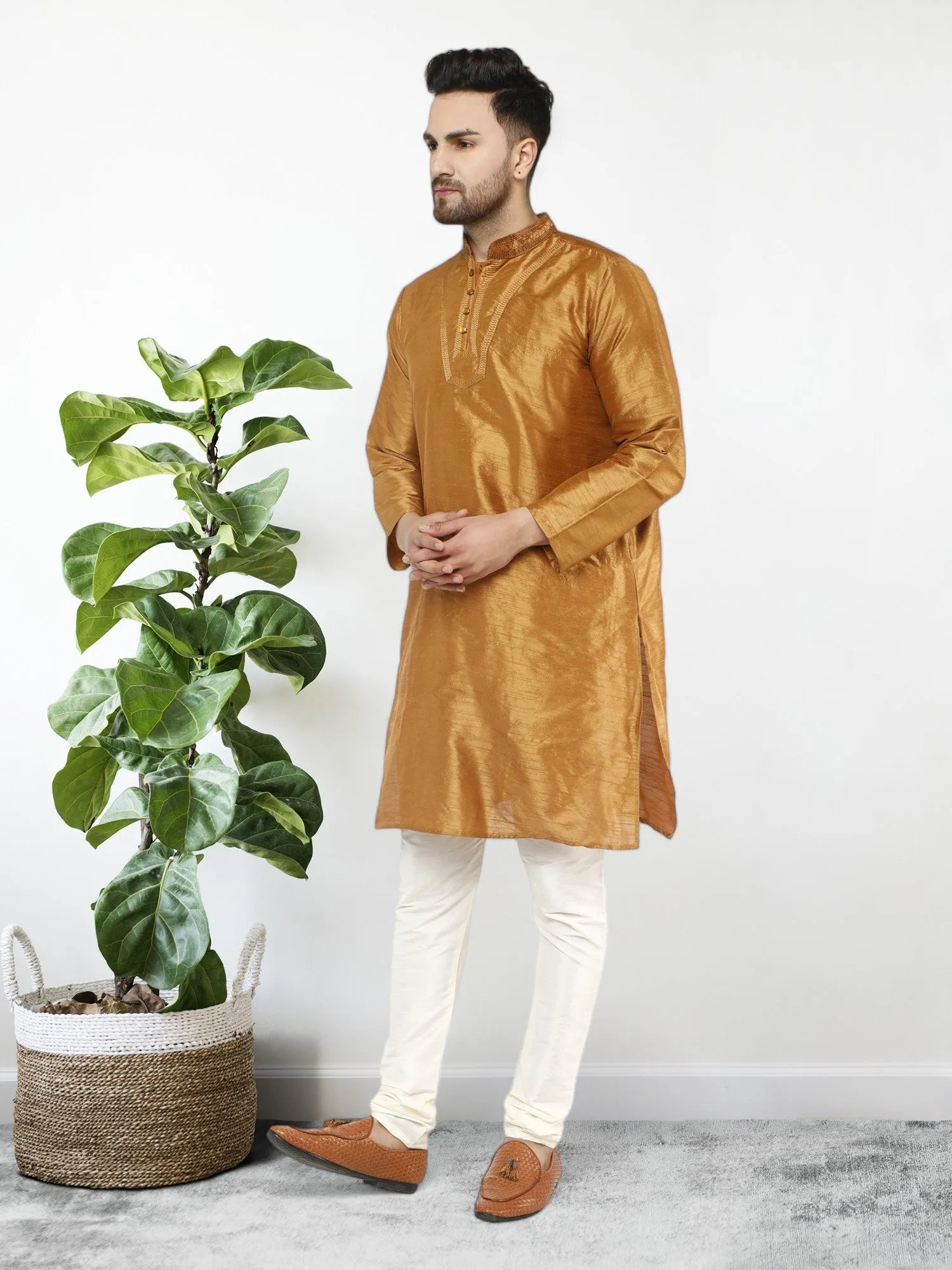 Men's Tunic Kurta Pyjama Traditional Wedding Party Ethnic Dress Set