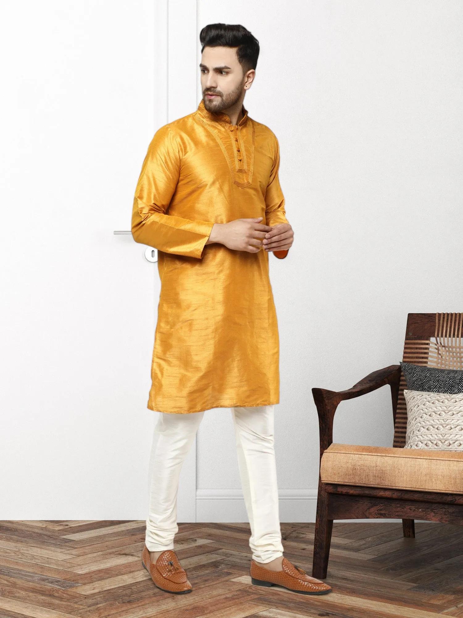 Men's Tunic Kurta Pyjama Traditional Wedding Party Ethnic Dress Set