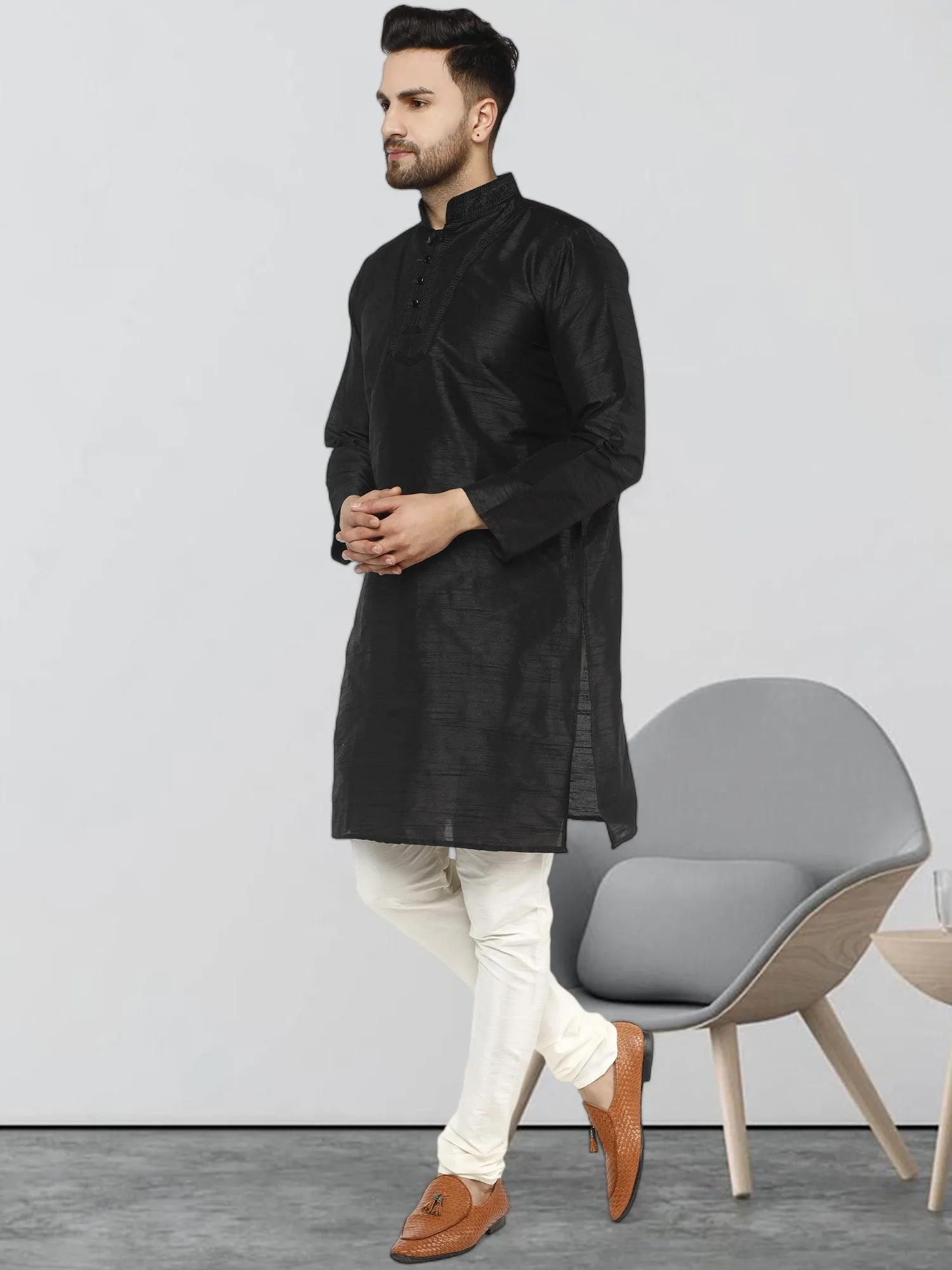 Men's Tunic Kurta Pyjama Traditional Wedding Party Ethnic Dress Set