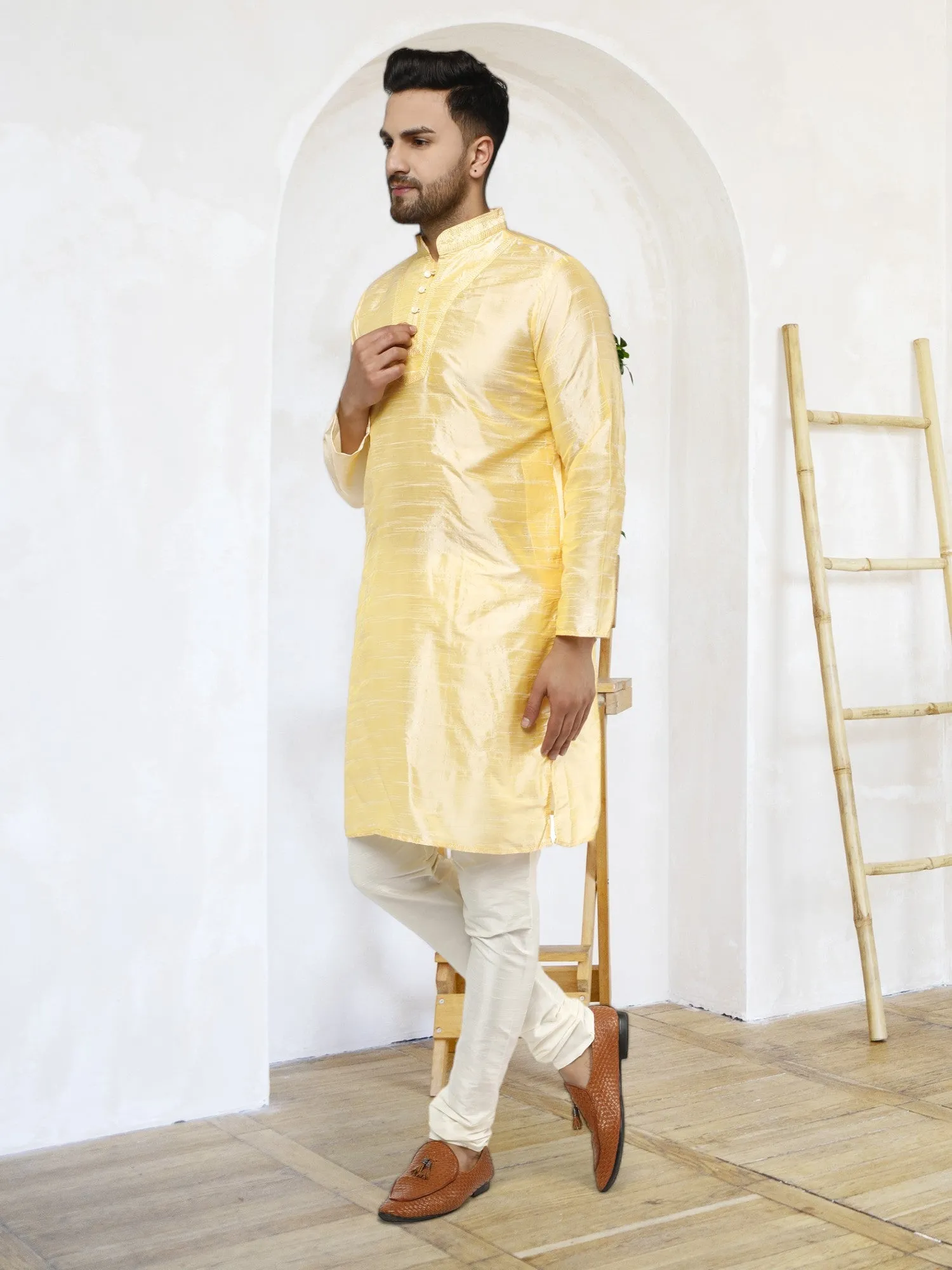 Men's Tunic Kurta Pyjama Traditional Wedding Party Ethnic Dress Set