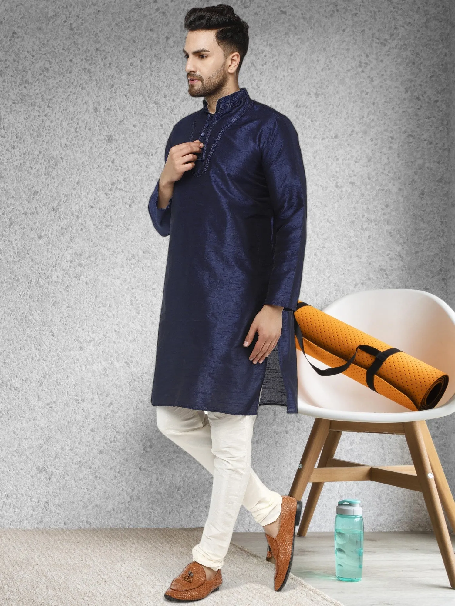 Men's Tunic Kurta Pyjama Traditional Wedding Party Ethnic Dress Set