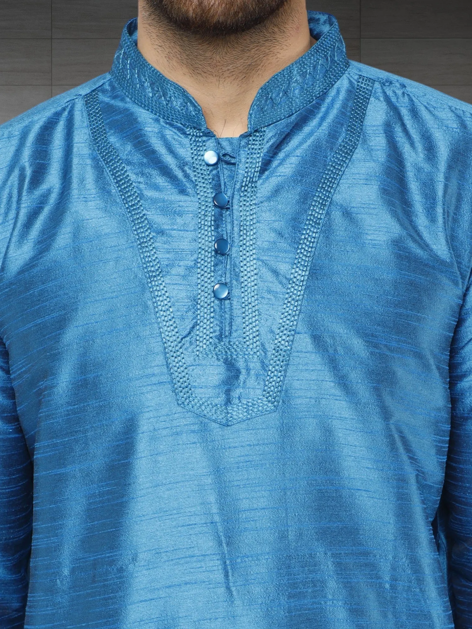 Men's Tunic Kurta Pyjama Traditional Wedding Party Ethnic Dress Set