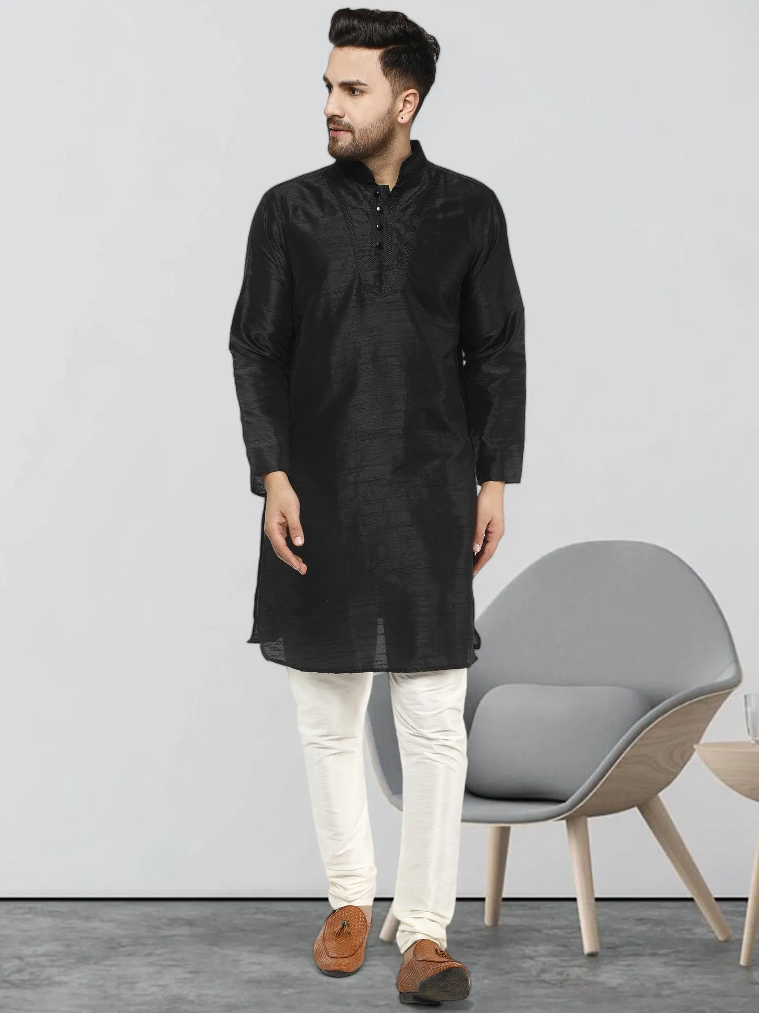 Men's Tunic Kurta Pyjama Traditional Wedding Party Ethnic Dress Set