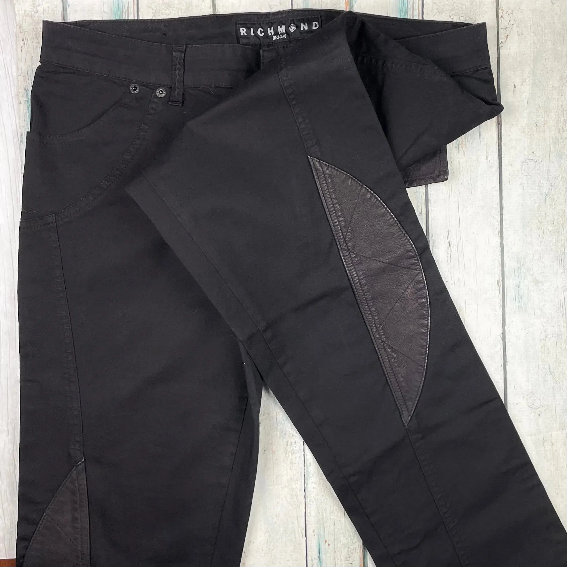 NEW- John Richmond  Black Slim Straight fit Jeans- Size 33