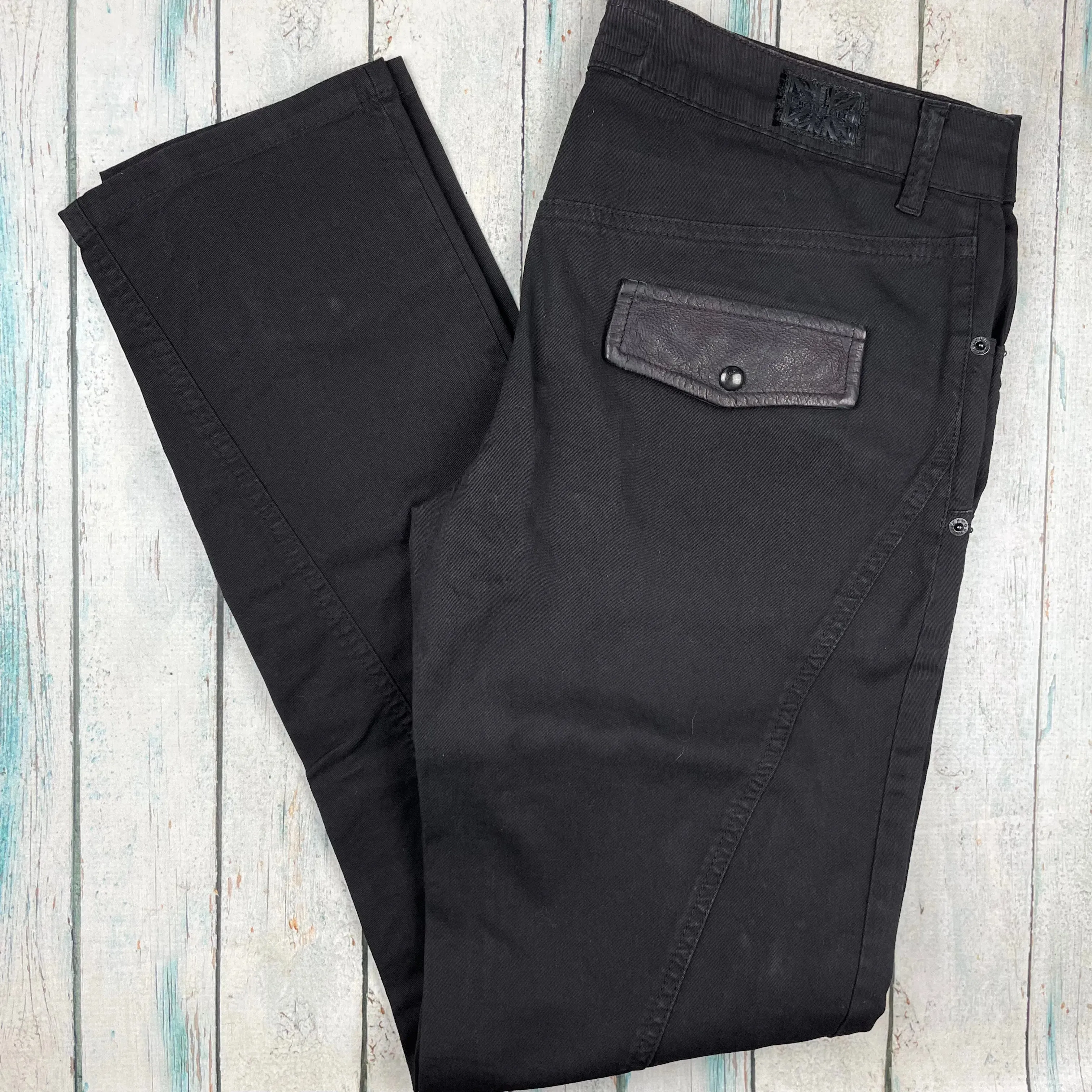NEW- John Richmond  Black Slim Straight fit Jeans- Size 33