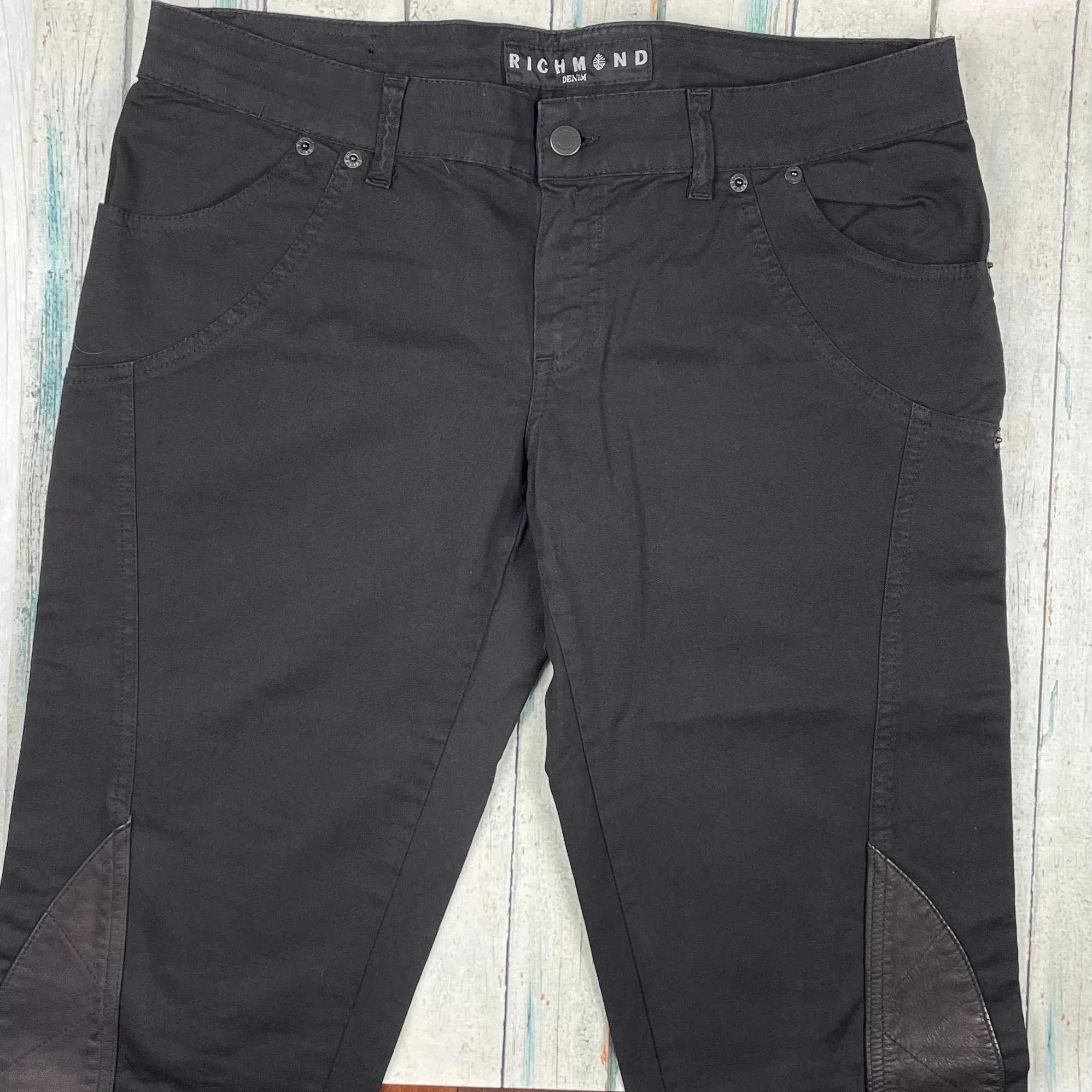 NEW- John Richmond  Black Slim Straight fit Jeans- Size 33