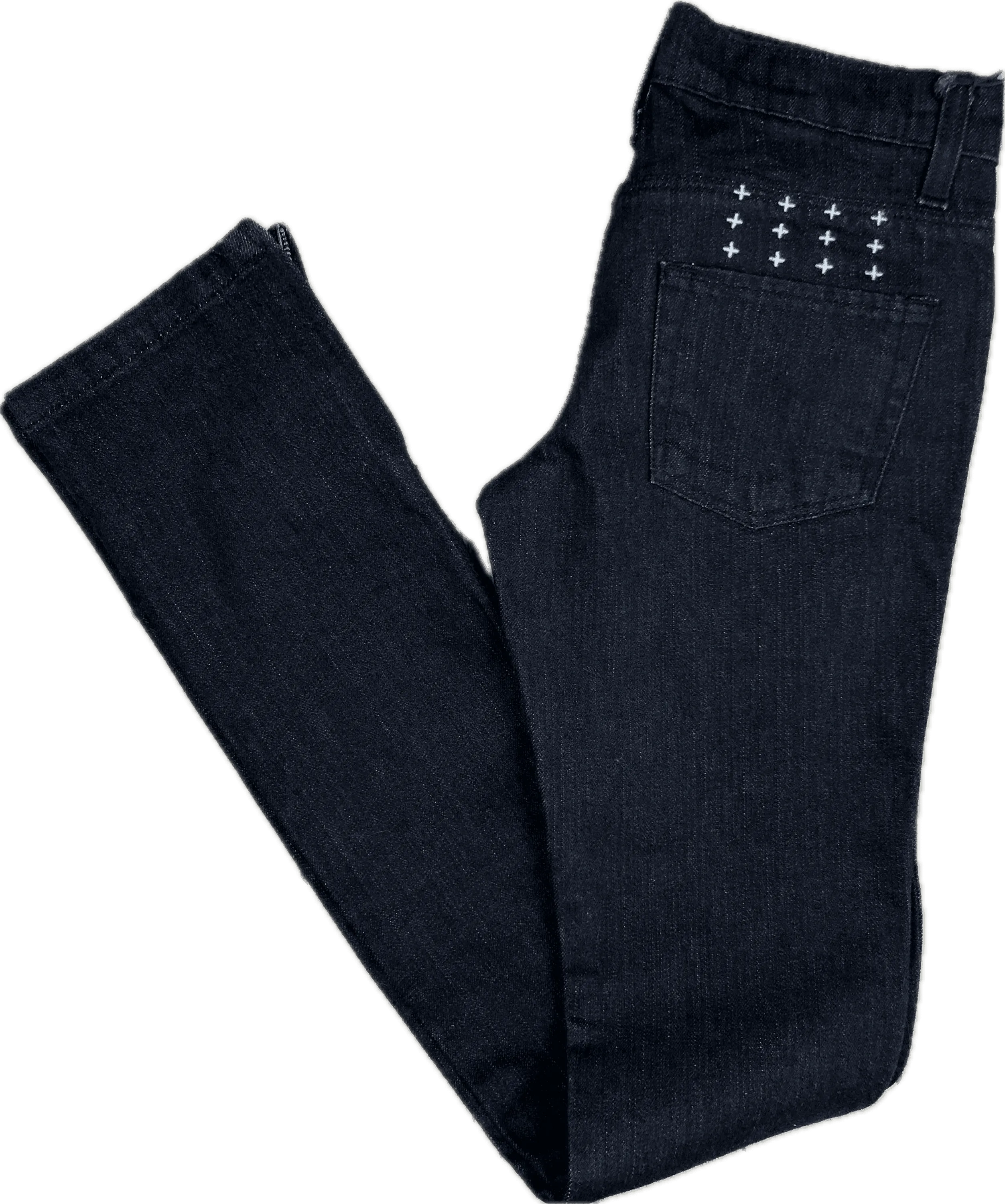NEW -Tsubi Dark Wash Skinny Ankle Zip Jeans- Size 24