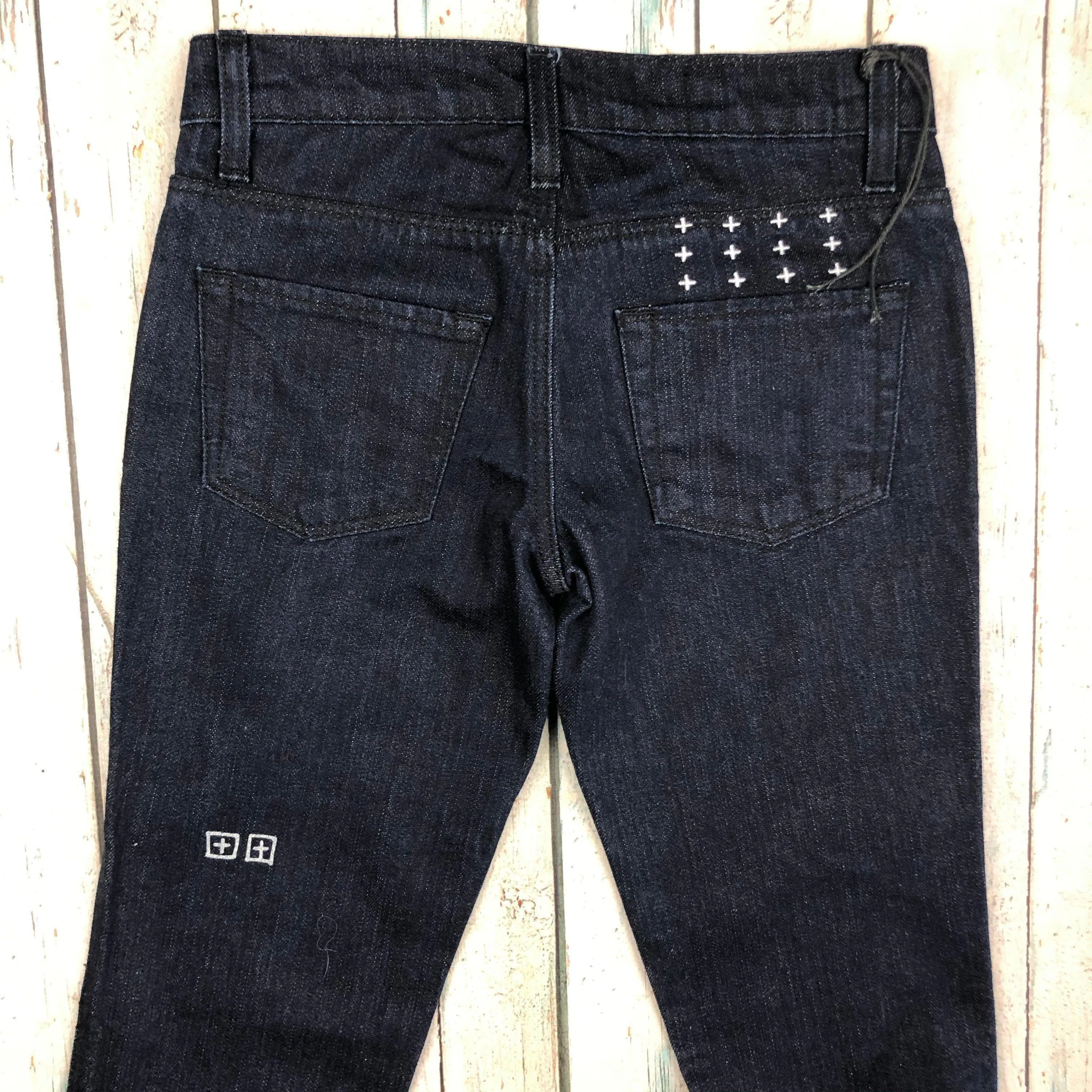 NEW -Tsubi Dark Wash Skinny Ankle Zip Jeans- Size 24