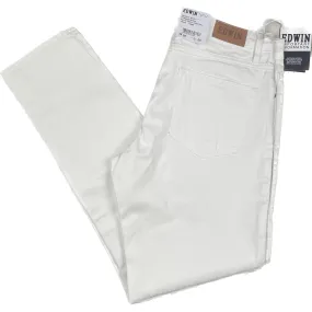 NWT- Edwin  'Boyfriend Pant' Mid Rise White Jeans -Size 28