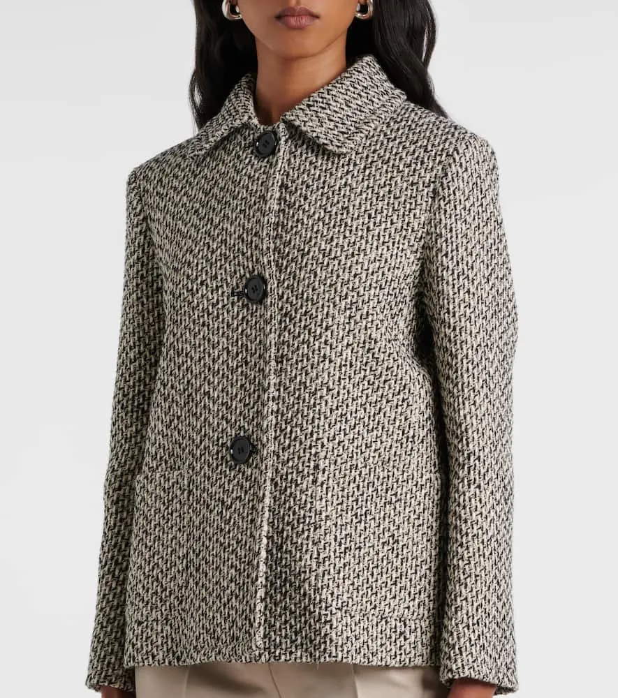 'S Max Mara Wool and cotton-blend jacket