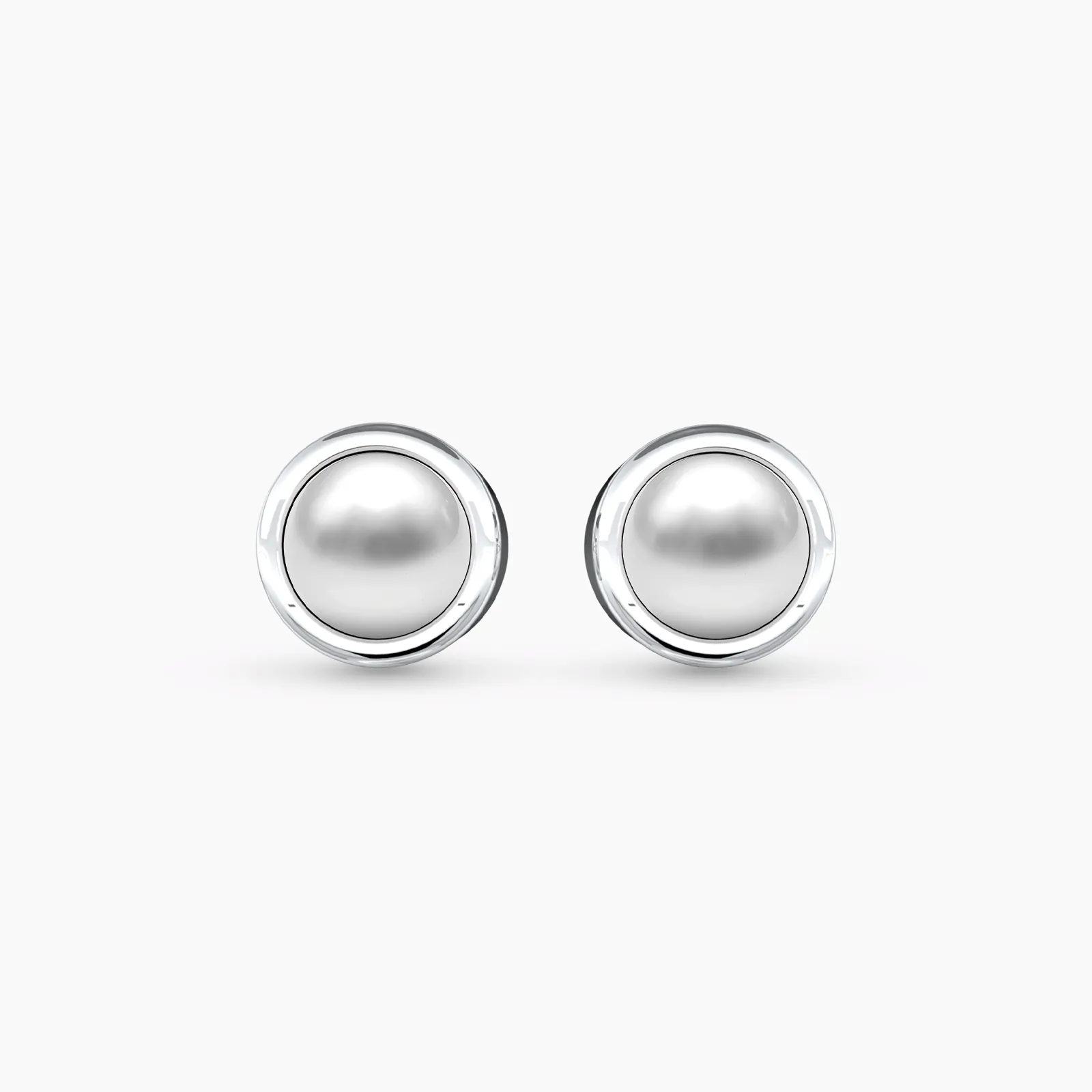 White Gold Little Pearl Earstuds