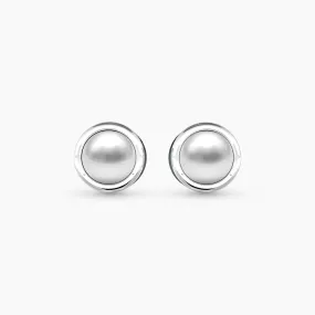 White Gold Little Pearl Earstuds