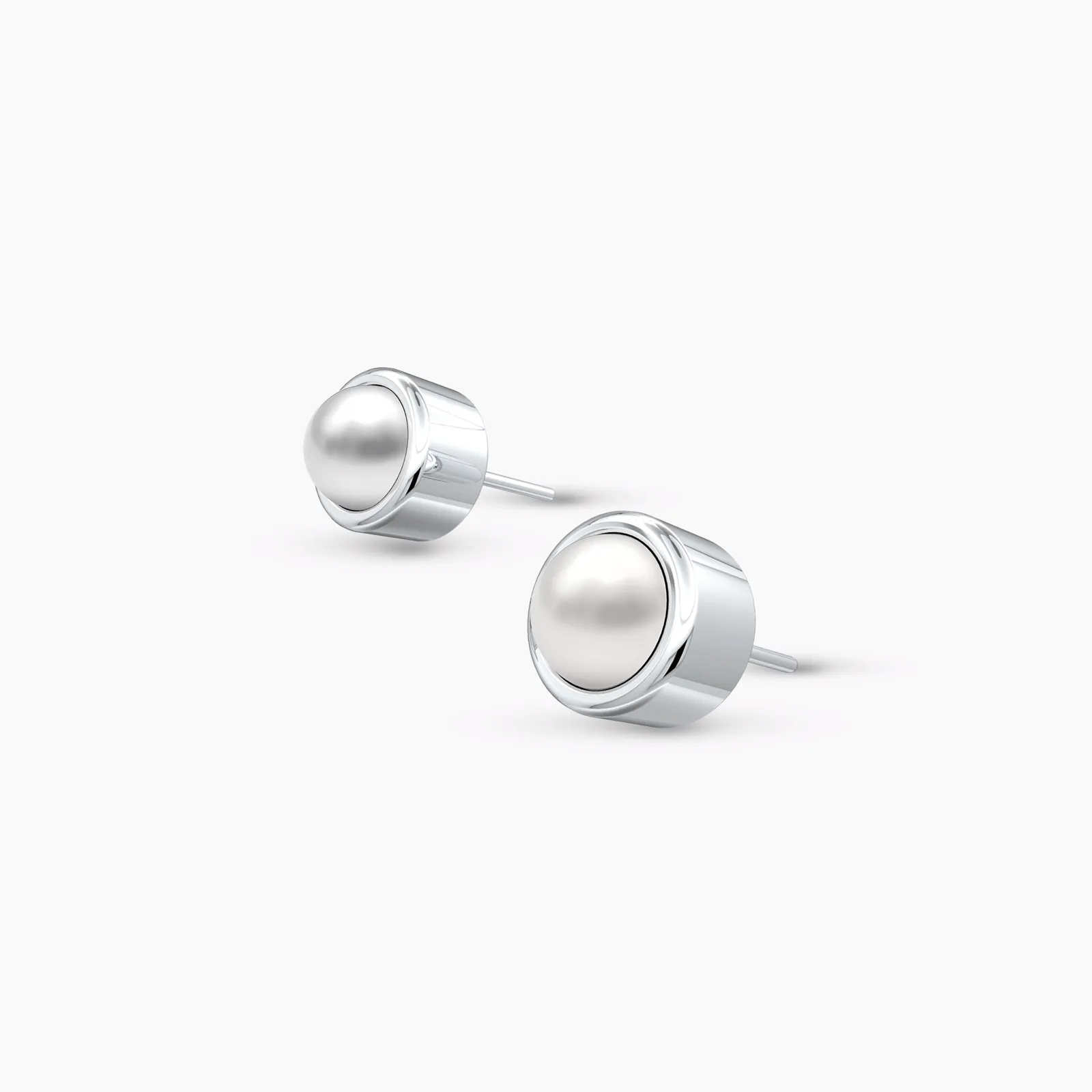 White Gold Little Pearl Earstuds